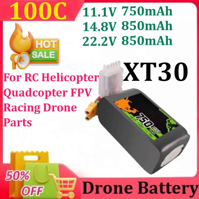 Drone Zll Rc - Nova bateria lipo 11.1/14.8/22.2v 750/850mah 3s