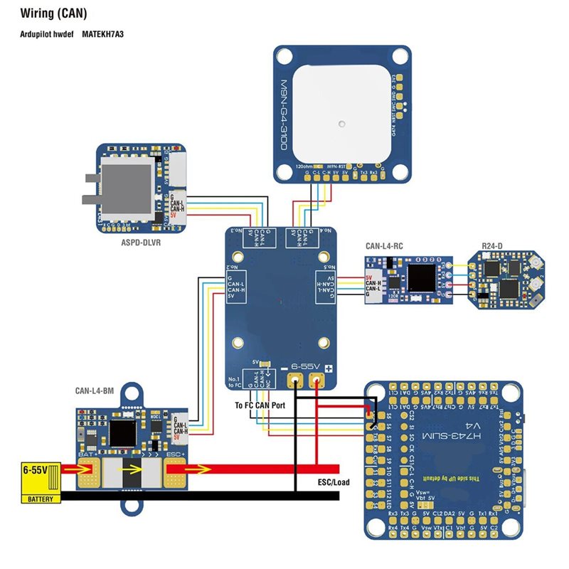 Drone Rc V4 - Controlador de Voo Y47A H743 SLIM