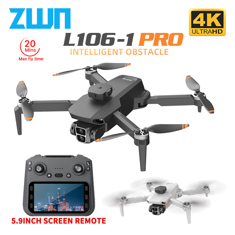 Drone Rc Gps - L106-1PRO GPS Drone Profissional Com Tela