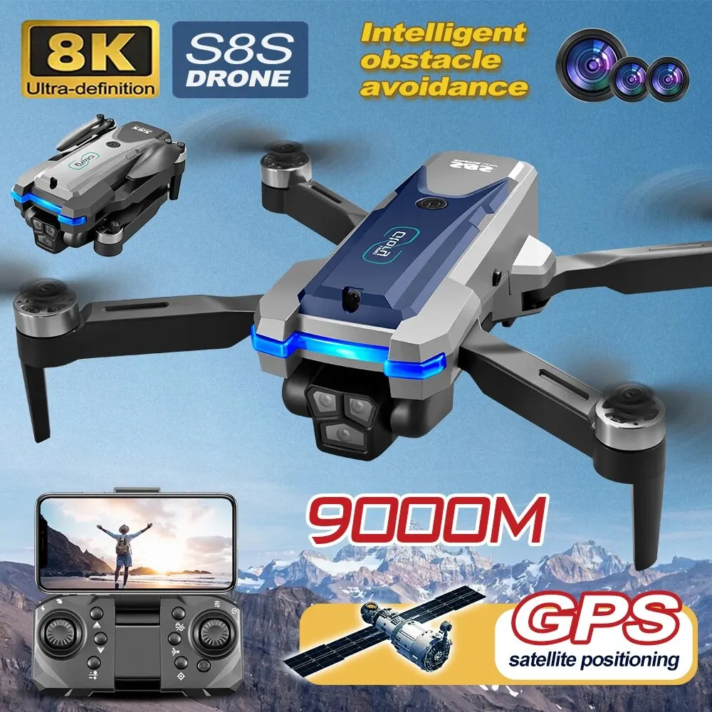 Drone Rc Gps - Dobrável RC S8S GPS Drone, 5G