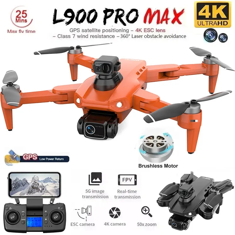 L900 Pro MAX GPS Drone 4K Prof - Drone Rc Gps avaliação e preço