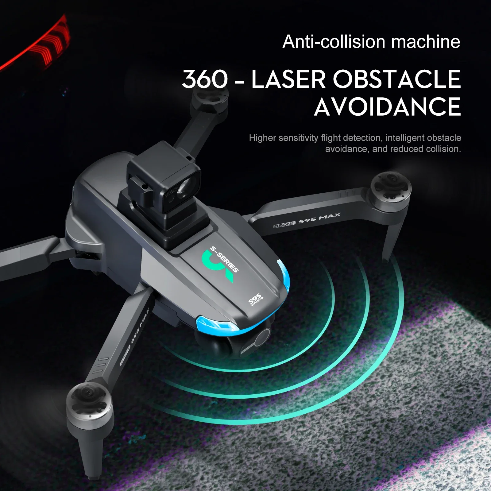 Novo s9s max mini drone 4k 2 e - Drone Rc Gps avaliação e preço