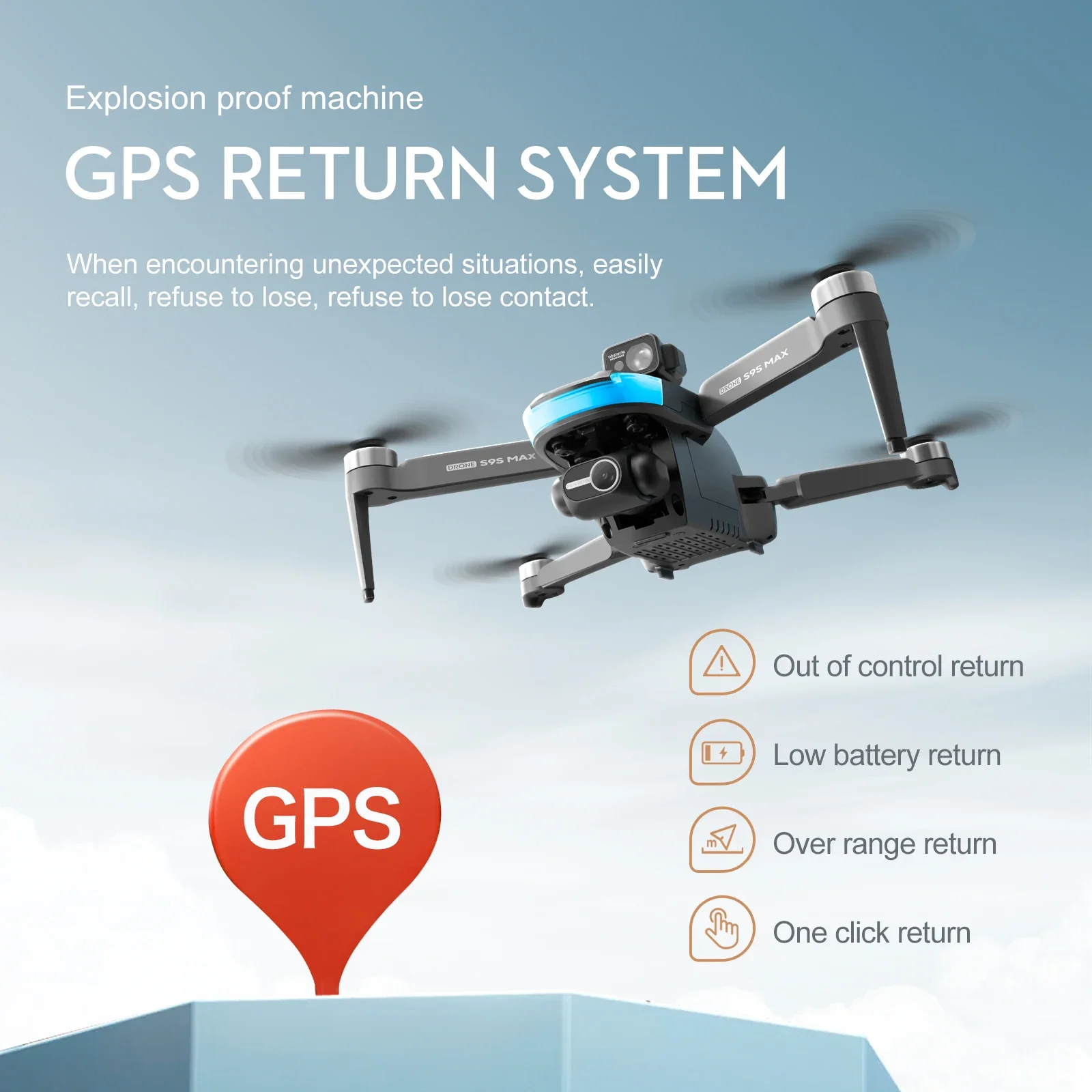 Novo s9s max mini drone 4k 2 e - Drone Rc Gps avaliação e preço