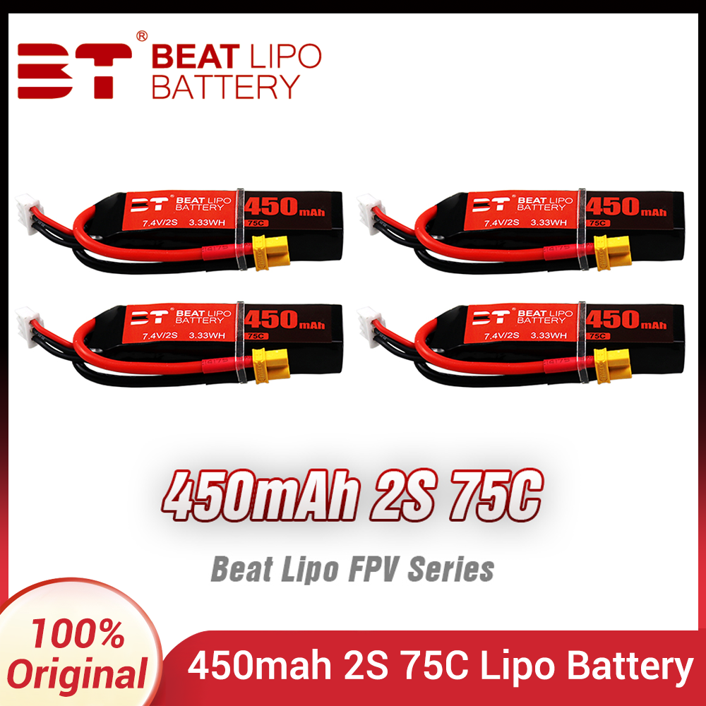 Bated 2s 7.4v 450mah 75c bater - Drone Rc Race avaliação e preço