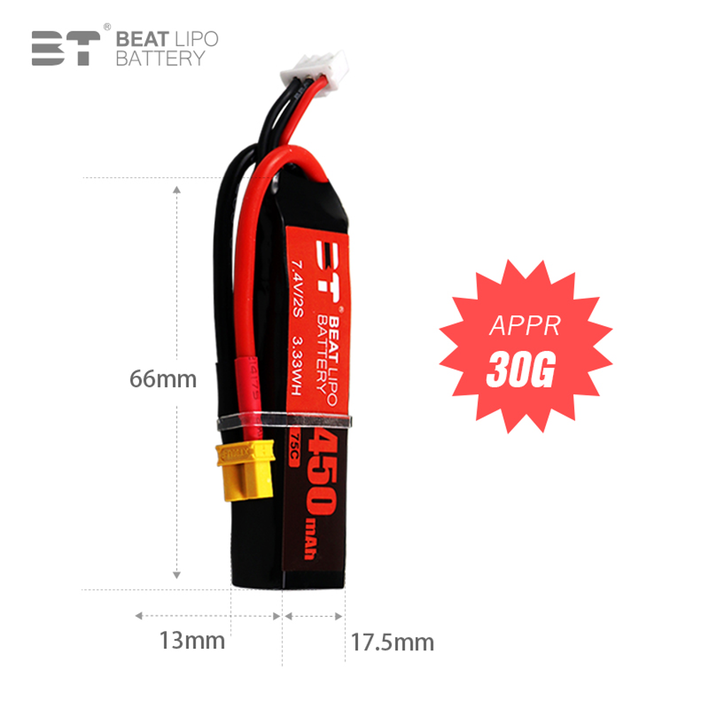 Bated 2s 7.4v 450mah 75c bater - Drone Rc Race avaliação e preço