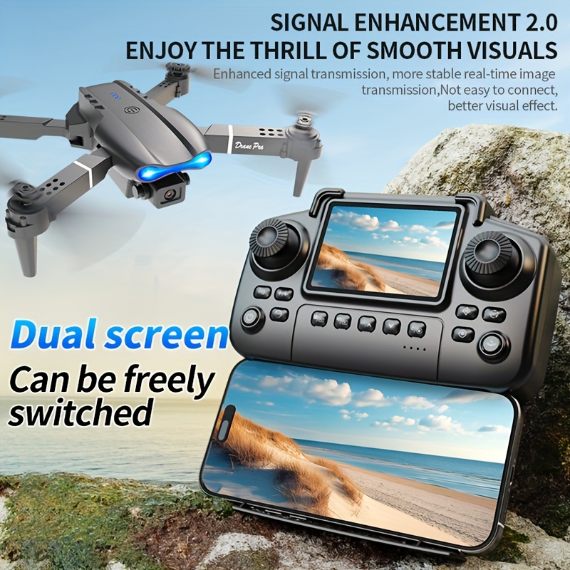 Drone dobrável E99 PRO MAX com - Drone Rc Harness avaliação e preço