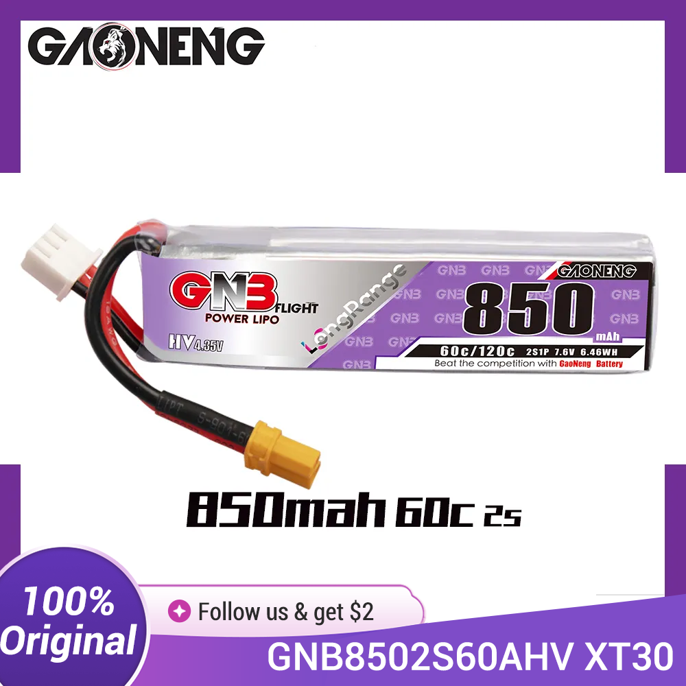 GAONENG GNB LiPo Bateria 850mA - Drone Rc Race avaliação e preço