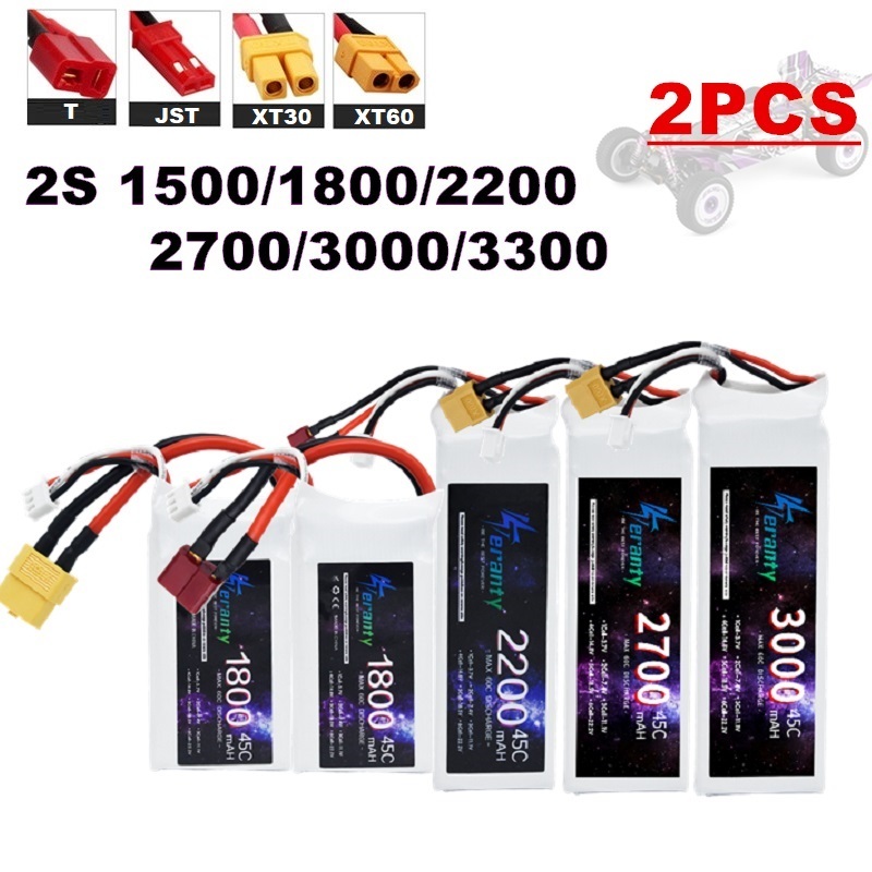 2 peças 7.4v lipo 2s bateria 1 - Drone Rc Race avaliação e preço
